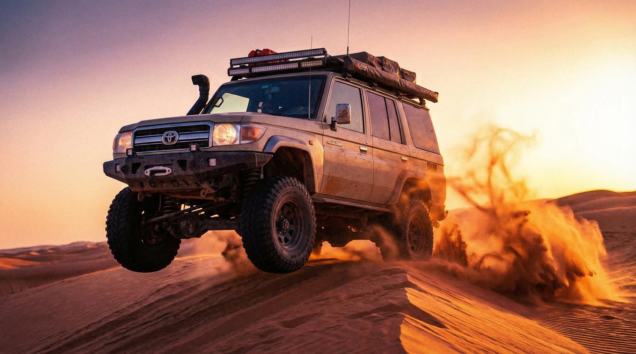 小马拉大车越野车沙漠穿越视频